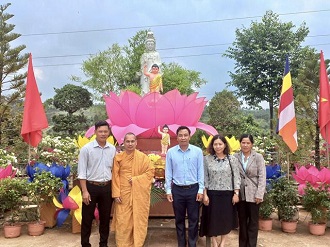 Tp. Gia Nghĩa: Lãnh đạo Hội Chữ thập đỏ tỉnh Đăk Nông và Tp. Gia Nghĩa chúc mừng Đại lễ Phật đản PL. 2567 tại Tịnh xá Ngọc Đạt.
