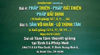 Vi Diệu Pháp Căn Bản 16 - SC Tâm Tâm giảng Bài 4: Pháp thiện, Pháp bất thiện, Pháp bất định