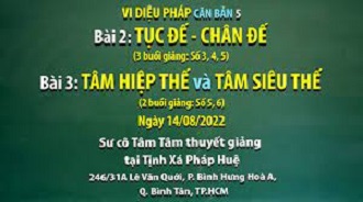 Vi diệu Pháp căn bản 5 - SC Tâm Tâm giảng Bài 2: Tục đế - Chân đế