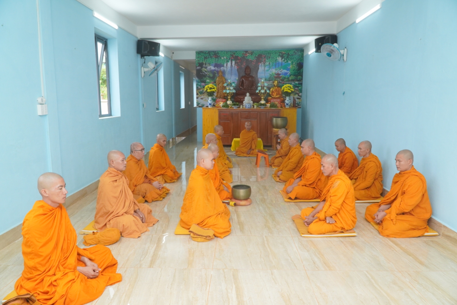 Chư Tăng Hệ phái Khất sĩ trở về bố tát định kỳ mùa Hạ tại tinh nghiệp đạo tràng Tịnh xá Ngọc Đạt