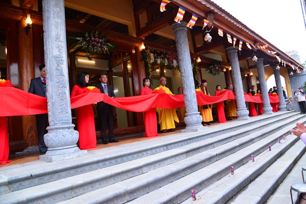 Hưng Yên: Lễ cắt băng khánh thành ngôi Tổ Đường chùa Thiên Phúc