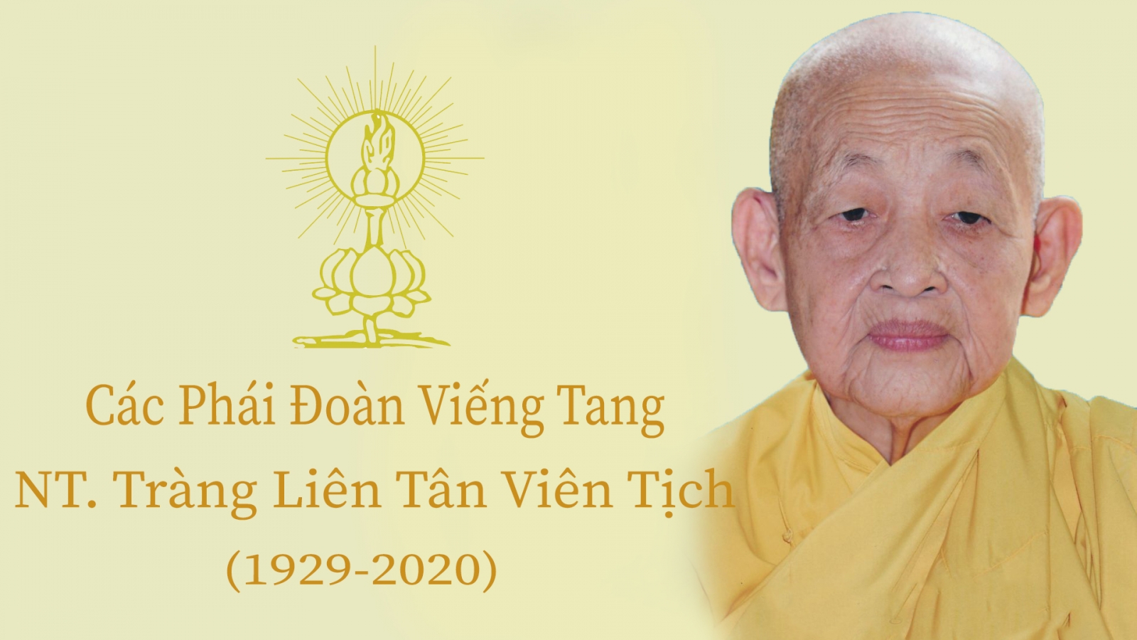 TP-HCM: Các phái đoàn viếng tang cố NT. Tràng Liên tân viên tịch ngày thứ hai.