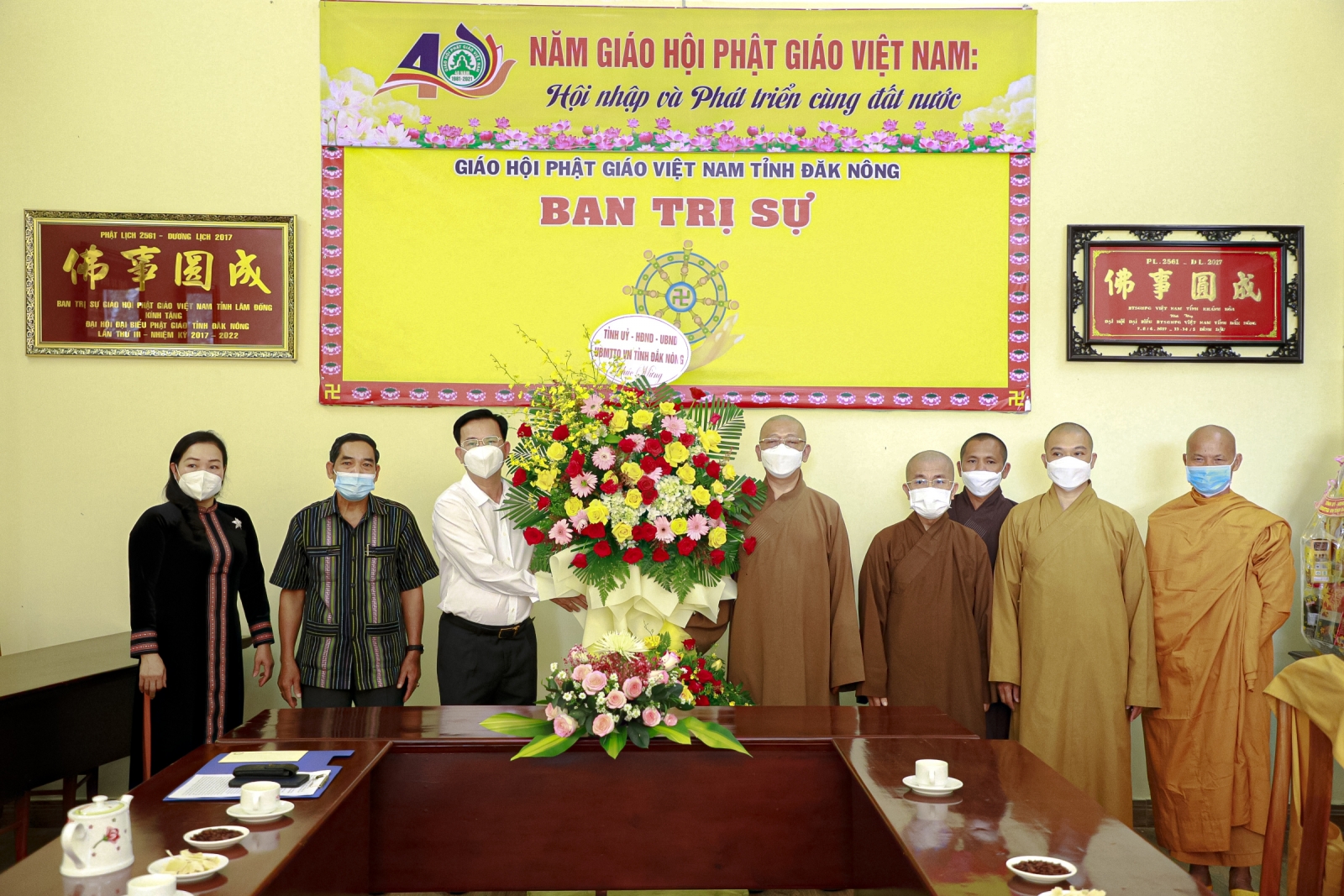 Đăk Nông: Phái đoàn Lãnh đạo tỉnh chúc mừng Đại lễ Kỷ niệm 40 thành lập GHPGVN đến BTS PG tỉnh