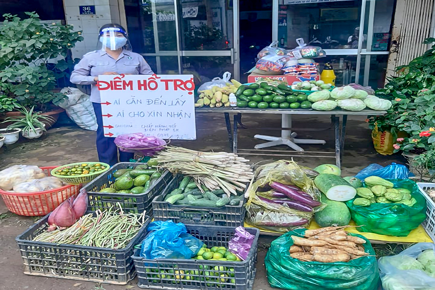 Gian hàng O đồng do Phân ban GĐPT tỉnh Đăk Nông triển khai và phát động trong thời gian thực hiện giãn cách xã hội.