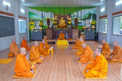 Đăk Nông: Chư Tăng Khất sĩ về bố tát kỳ cuối tháng 6 tại Hạ trường Tịnh xá Ngọc Đạt