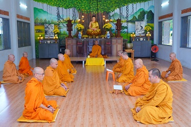 Đăk Nông: Chư Tăng Khất sĩ về bố tát tại Hạ trường Tịnh xá Ngọc Đạt 