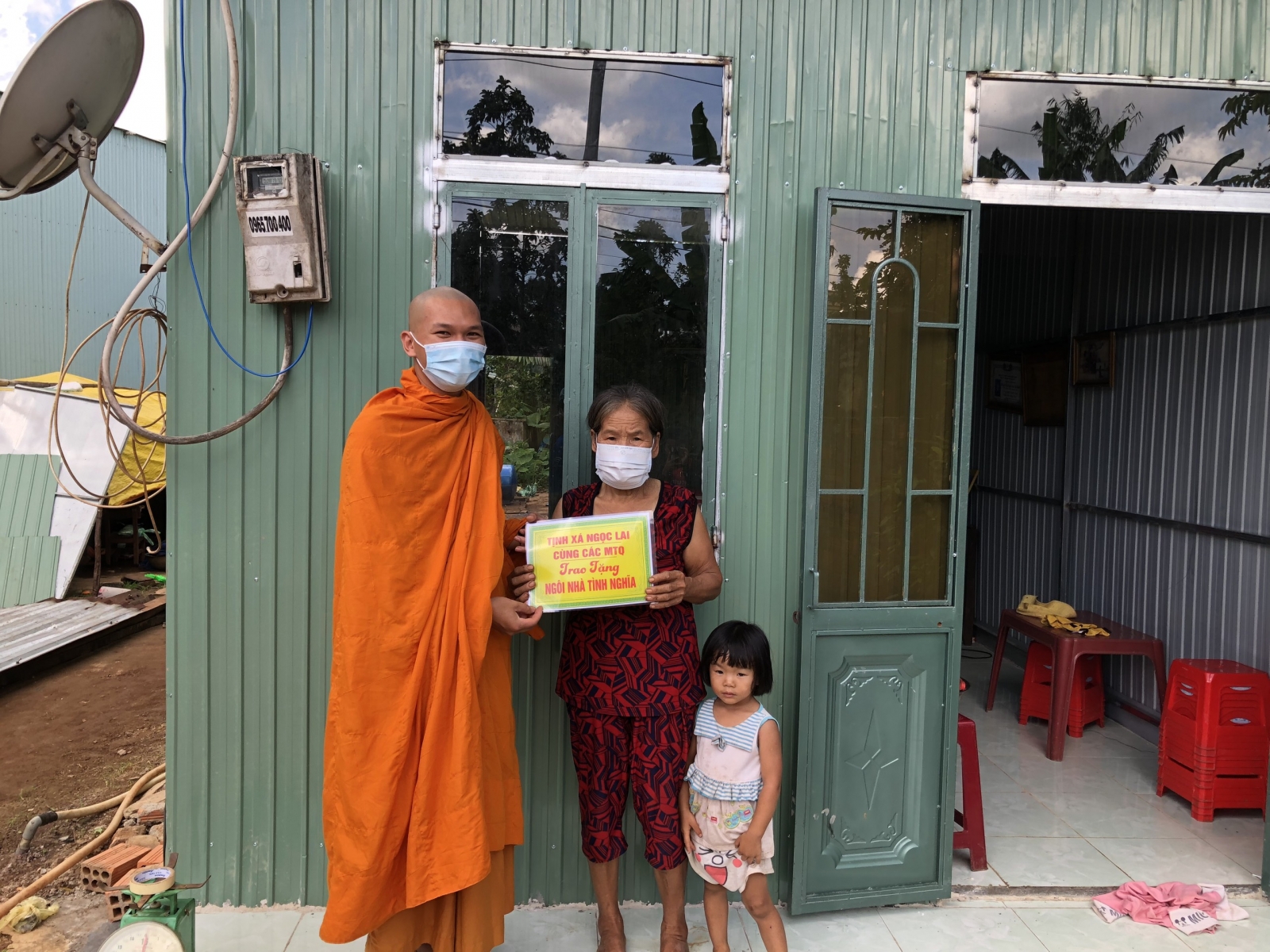 Tịnh Xá Ngọc Lai Trao Tặng Nhà Tình Thương nhân dịp Đại lễ Vu Lan Báo Hiếu.