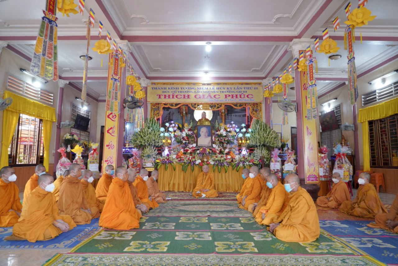 Trang nghiêm tưởng niệm đức cố Trưởng lão Hòa thượng Thích Giác Phúc lần thứ 21.